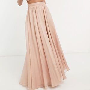 NWT Blush Maxi Skirt with Tie Waist